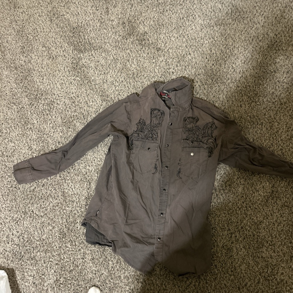 Men's Gray Dress Shirt